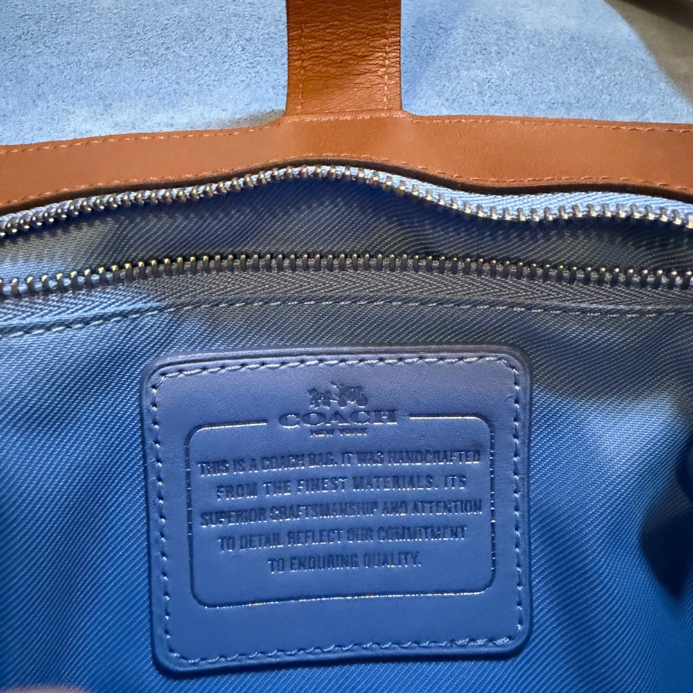 Coach Dakota Crossbody Bag Brown with Blue Studs - Picture 3 of 11